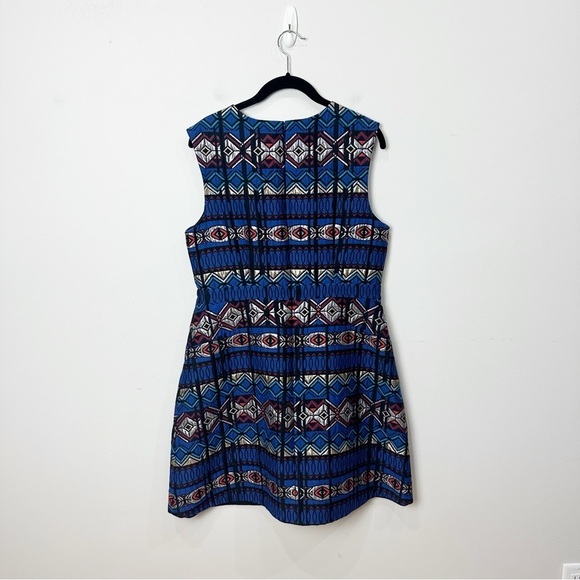 J. Crew  Blue Metallic Sleeveless Dress - Picture 4 of 8